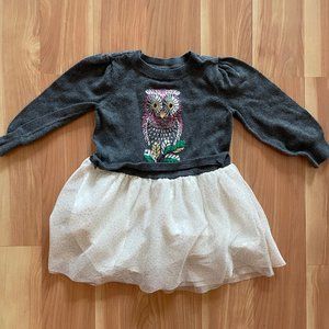Baby Gap Owl Dress w/ Tulle skirt - 2T